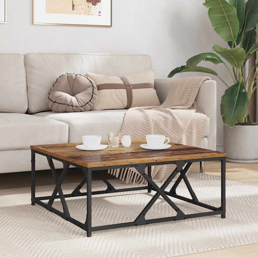 Kava Stol Staro drvo 70 x 70 x 30 cm Konstruirano drvo