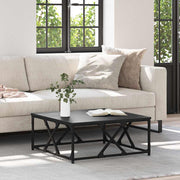 Kava Stol Crni hrast 70 x 70 x 30 cm Konstruirano drvo