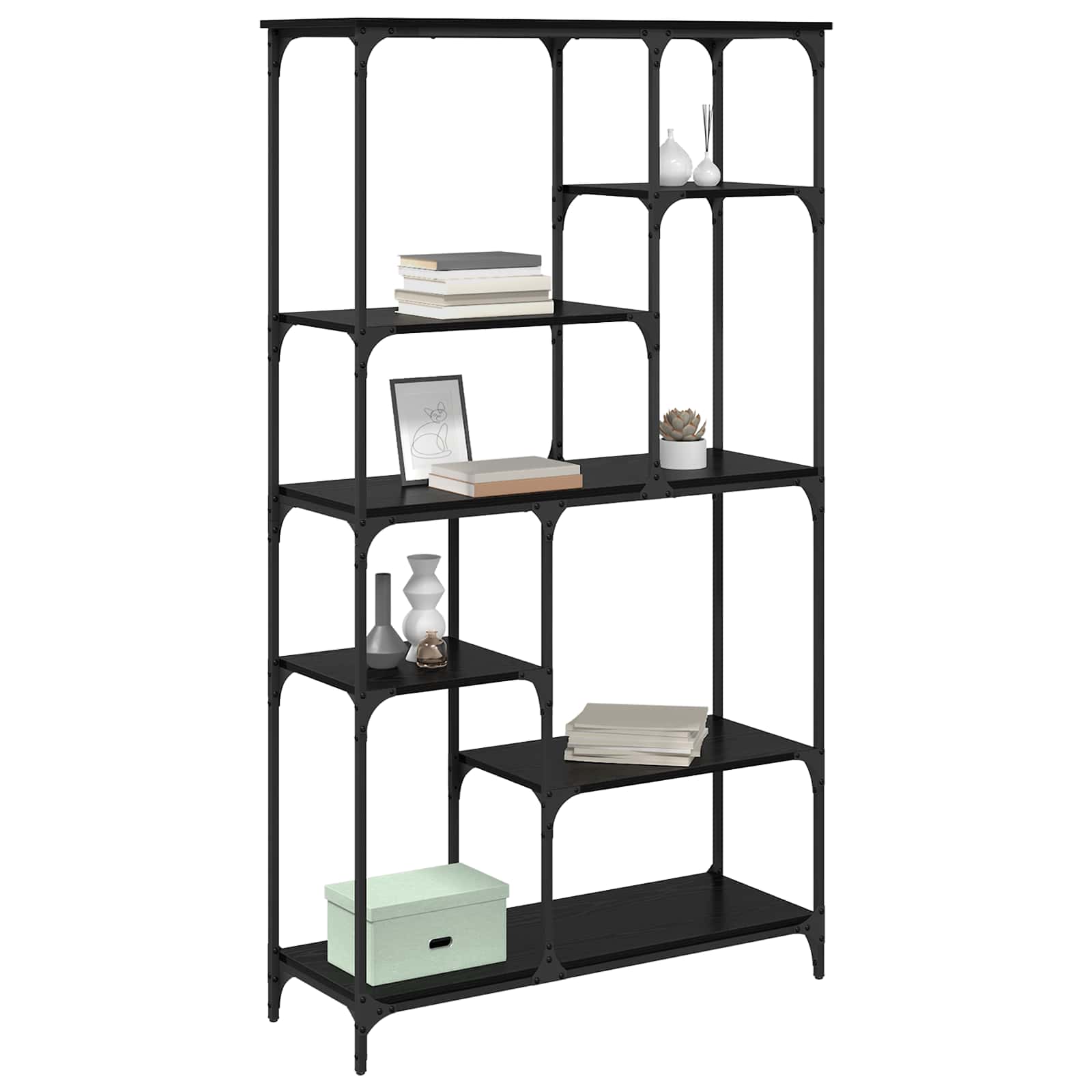 Polica Crni hrast 99 x 35,5 x 176 cm Konstruirano drvo