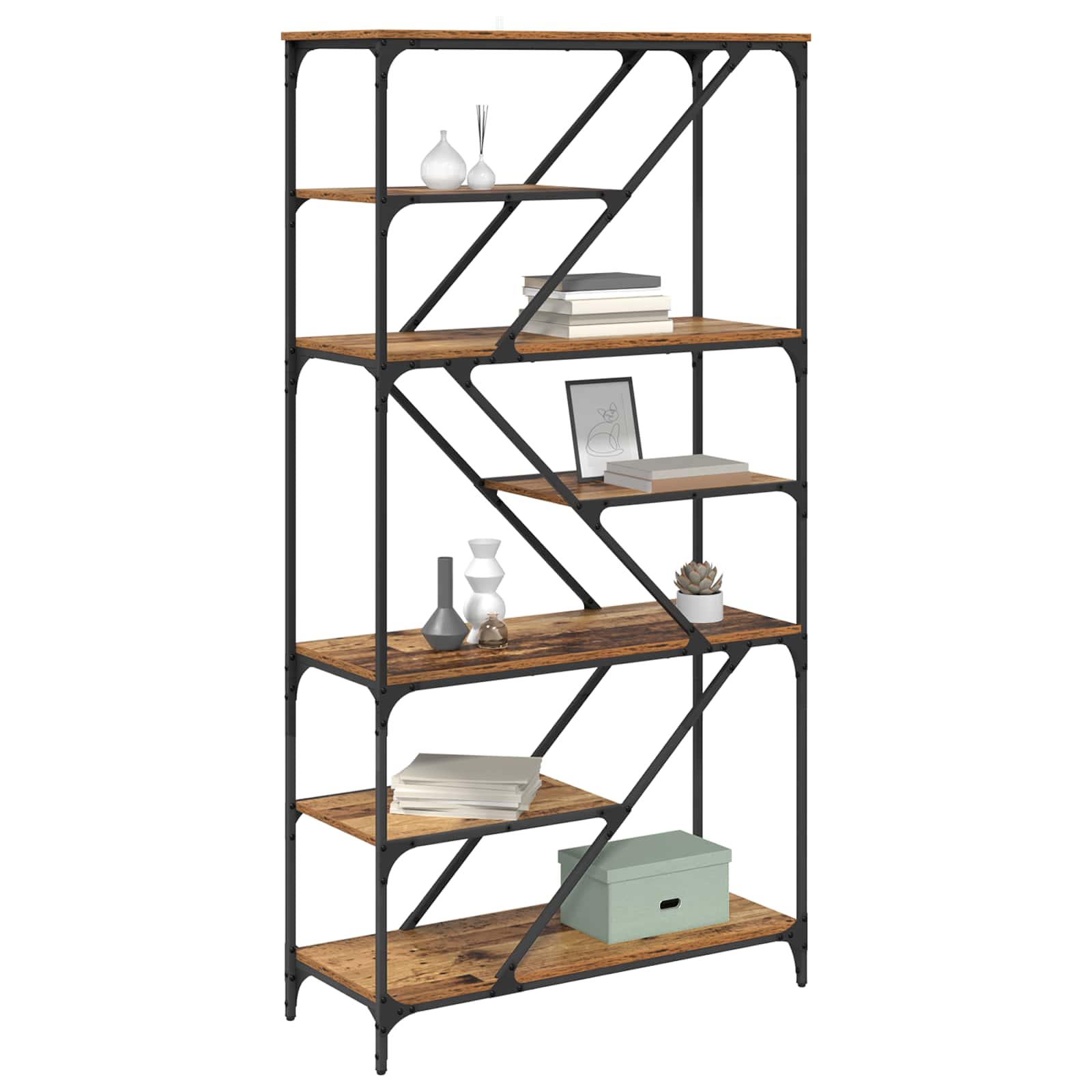 Polica Staro drvo 91 x 36 x 176 cm Konstruirano drvo