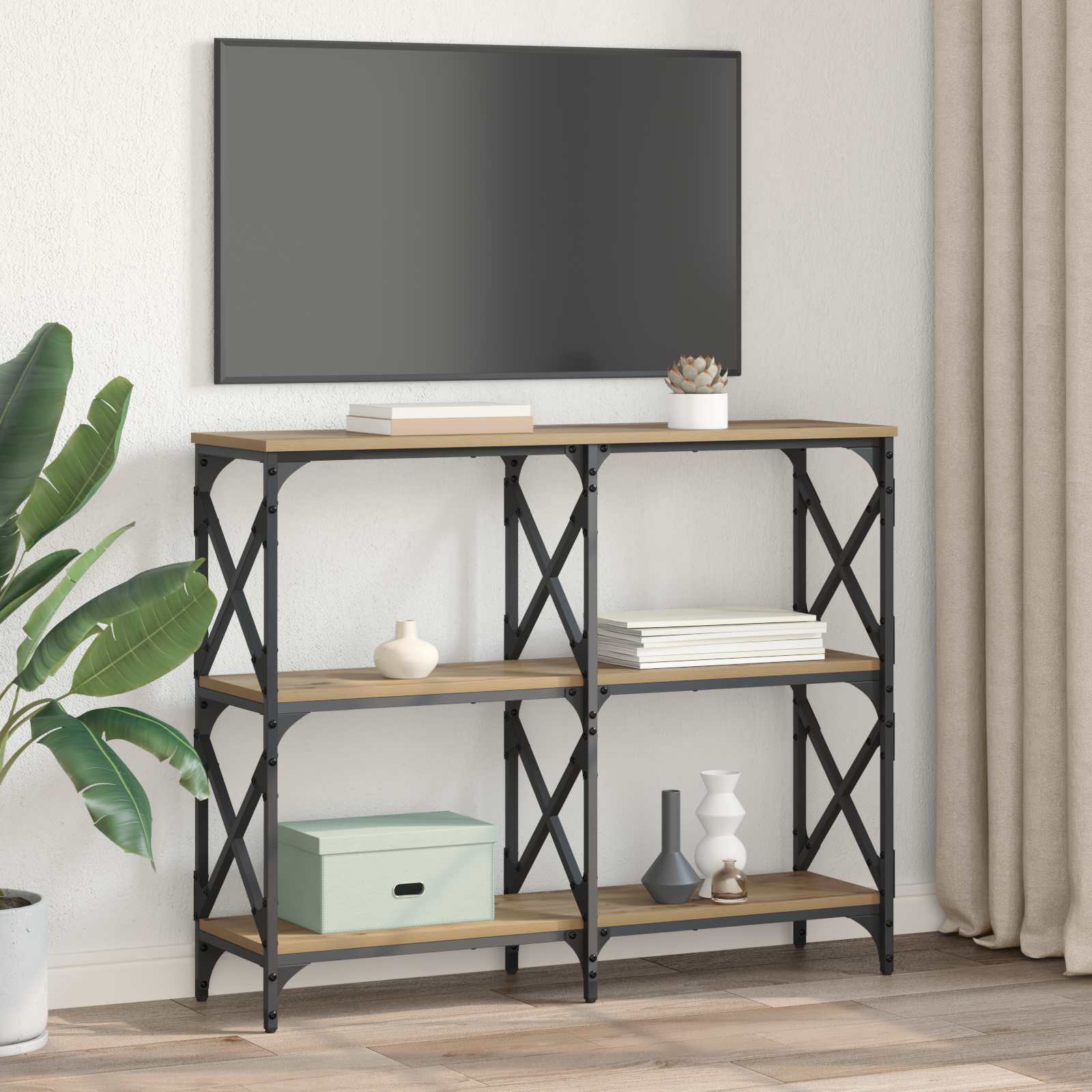 Konzolna stolica Umjetnički hrast 100 x 28 x 80,5 cm