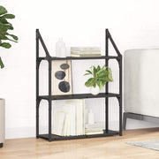 Polica na zidu Crni hrast 60 x 21 x 78,5 cm Konstruirano drvo