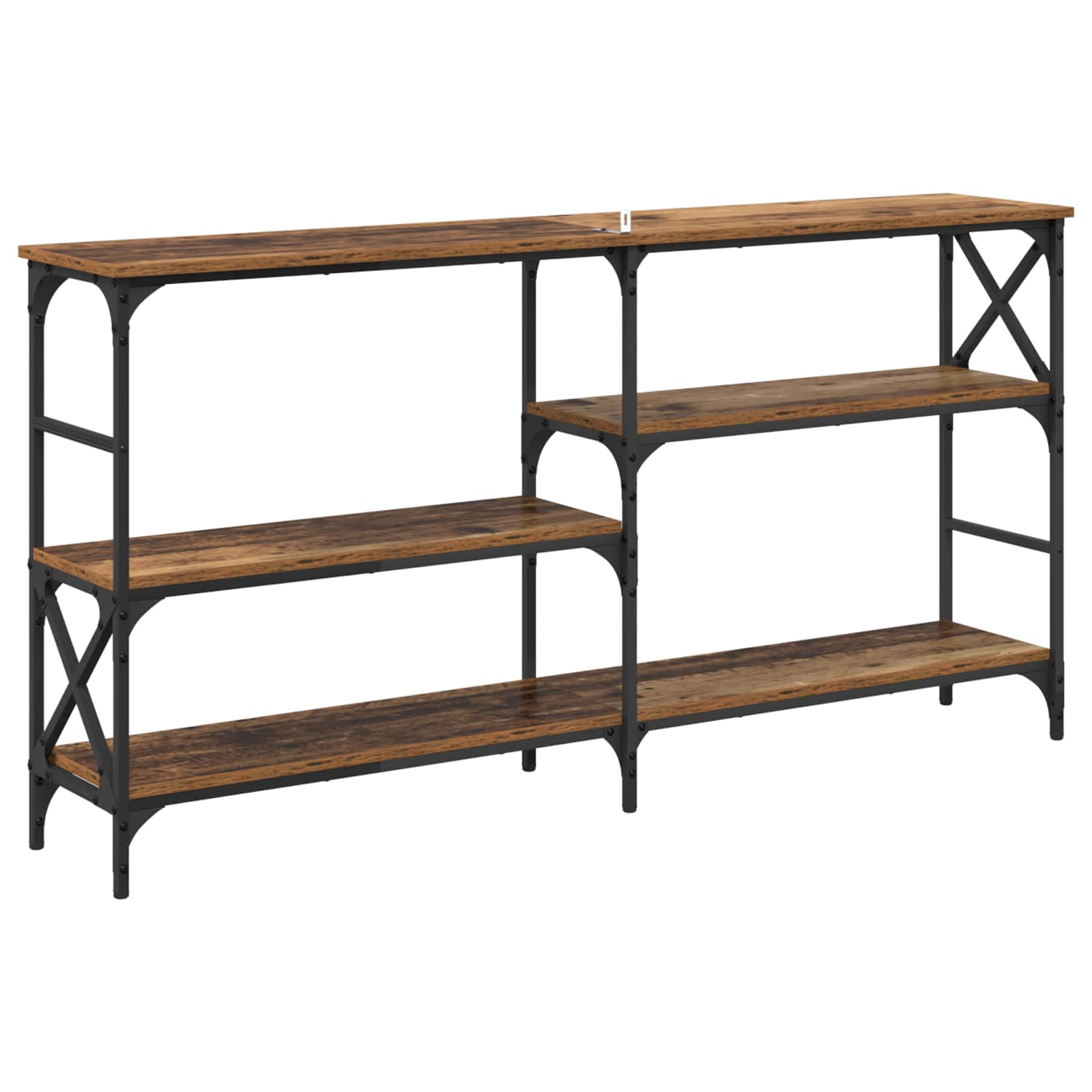 Konzolna stolica s policom Staro drvo 150 x 29 x 76,5 cm