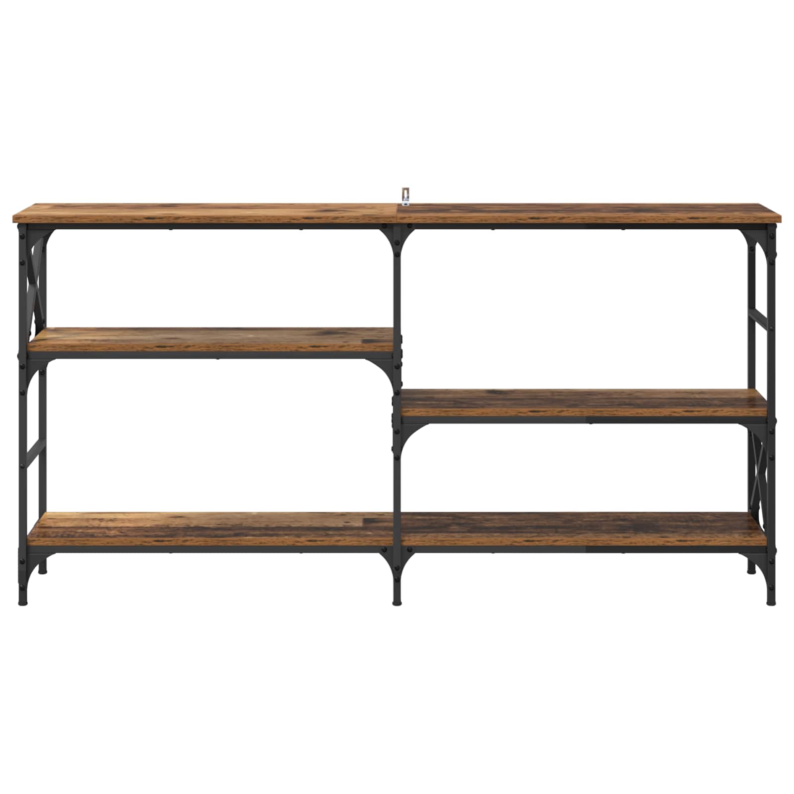 Konzolna stolica s policom Staro drvo 150 x 29 x 76,5 cm