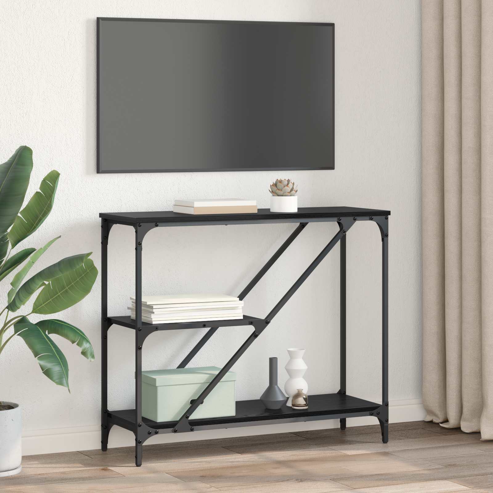 Konzolna stolica Crni hrast 88,5 x 30 x 75 cm Konstruirano drvo