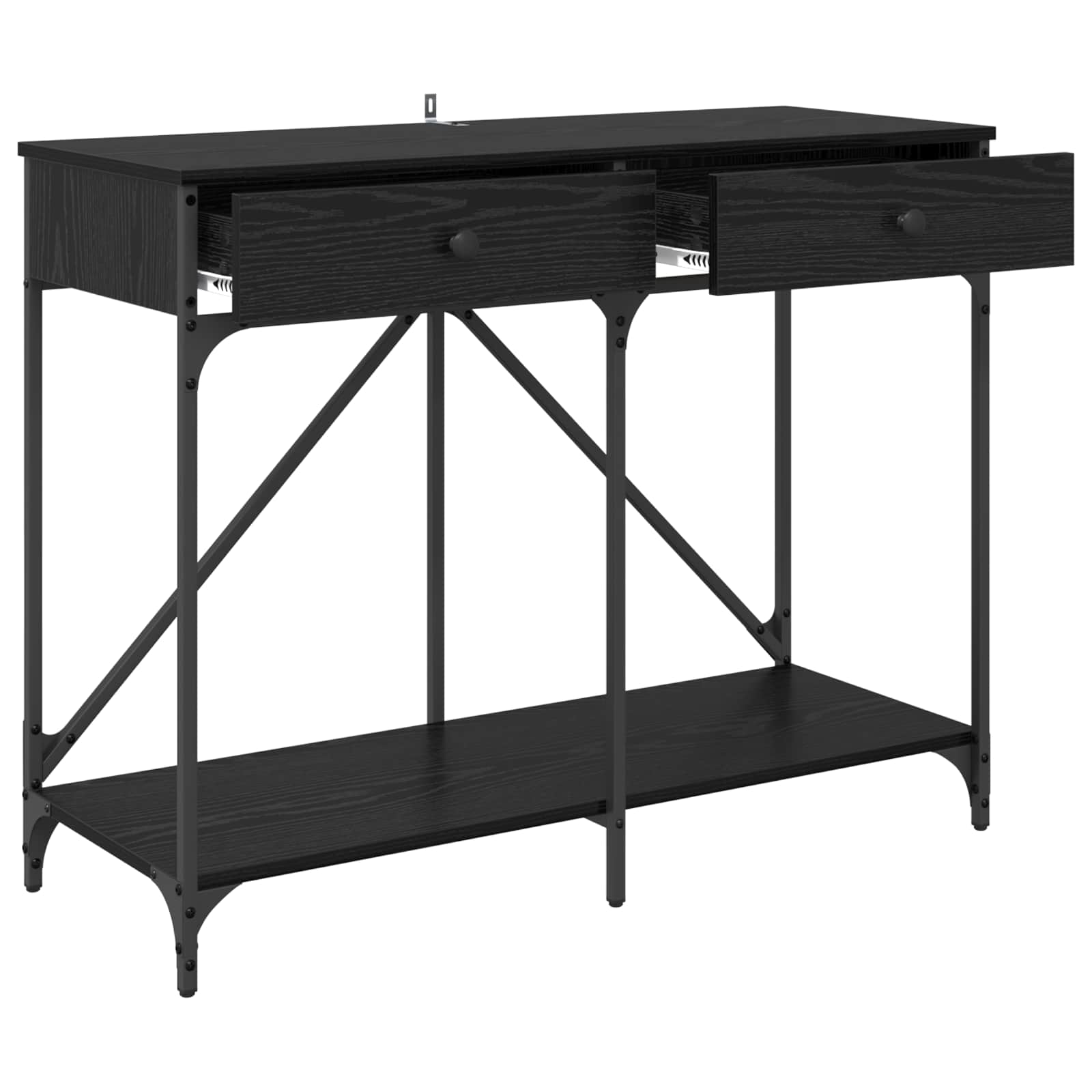 Konzolna stolica s ladicama Crni hrast 100 x 39 x 78,5 cm