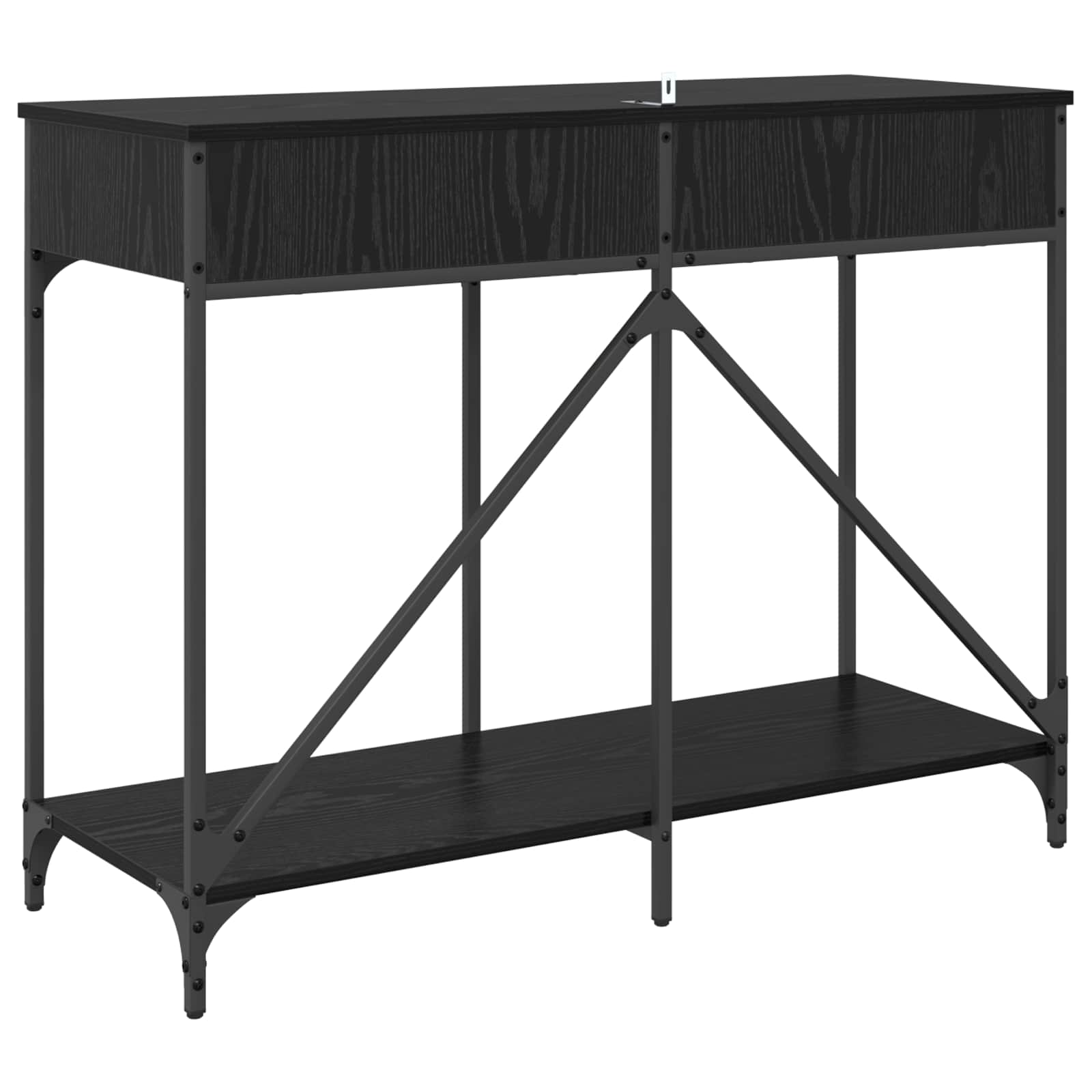 Konzolna stolica s ladicama Crni hrast 100 x 39 x 78,5 cm