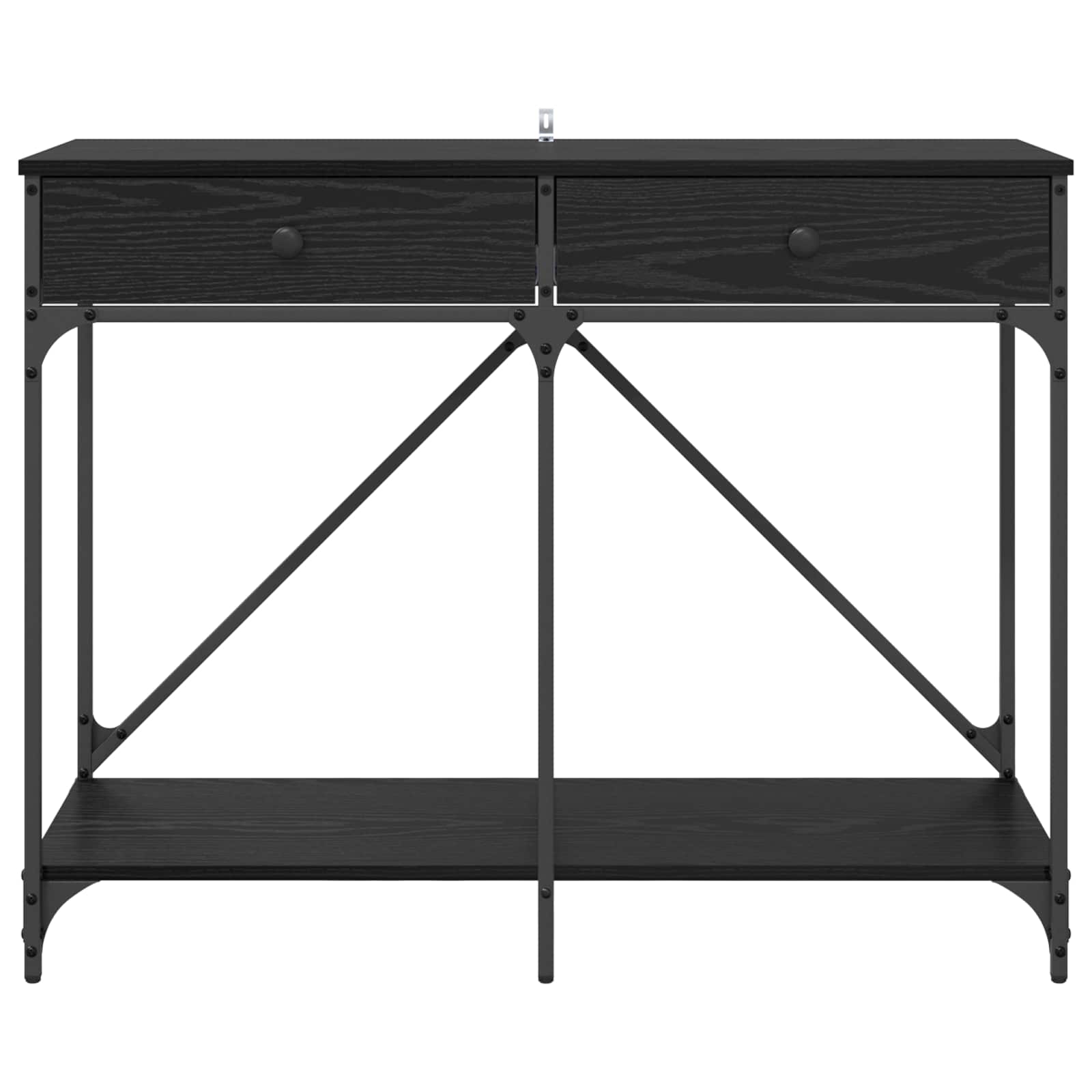 Konzolna stolica s ladicama Crni hrast 100 x 39 x 78,5 cm