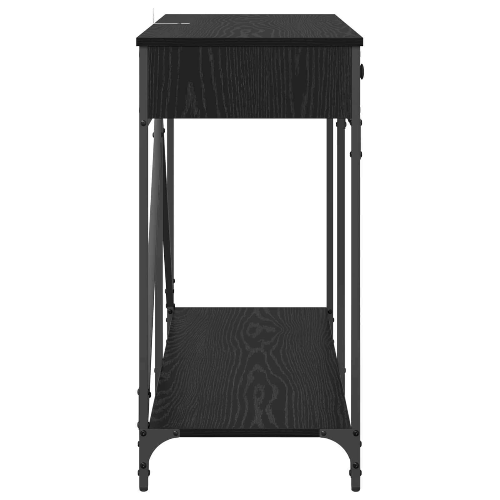 Konzolna stolica s ladicama Crni hrast 100 x 39 x 78,5 cm