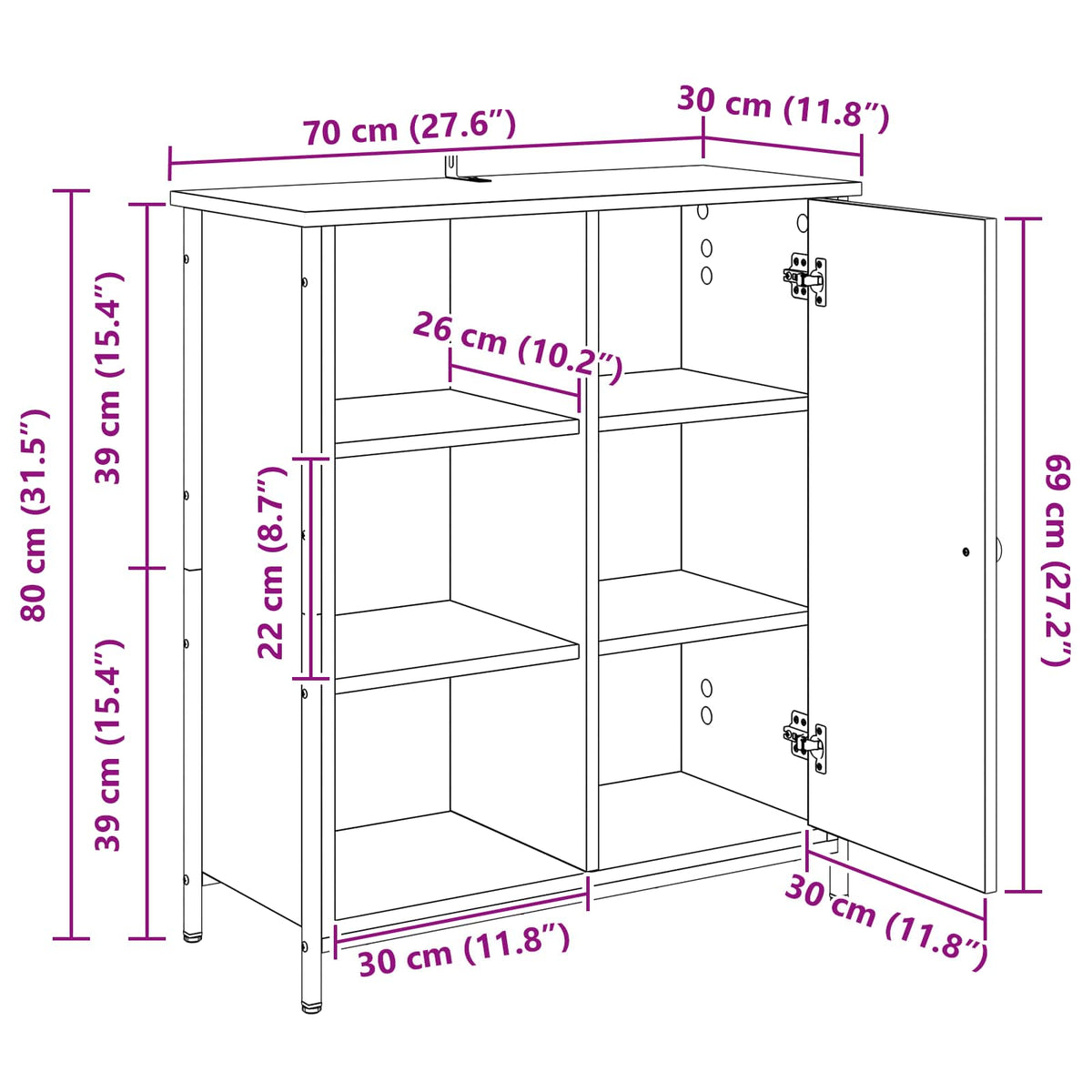 Kreveta Staro drvo 70 x 30 x 80 cm Konstruirano drvo