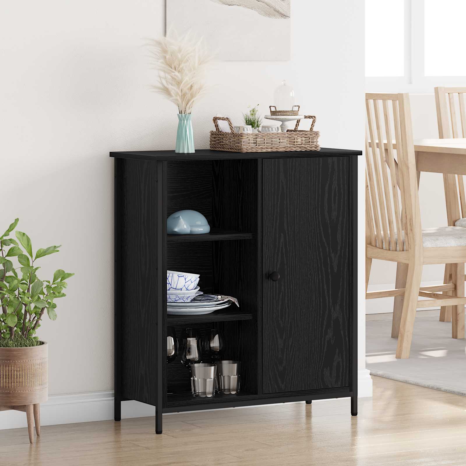 Kreveta Crni hrast 70 x 30 x 80 cm Konstruirano drvo