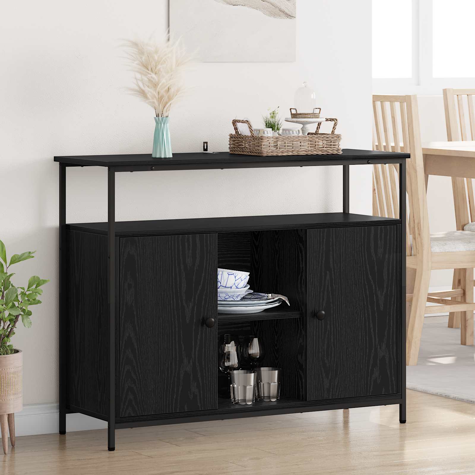 Kreveta Crni hrast 100 x 35 x 80 cm Konstruirano drvo