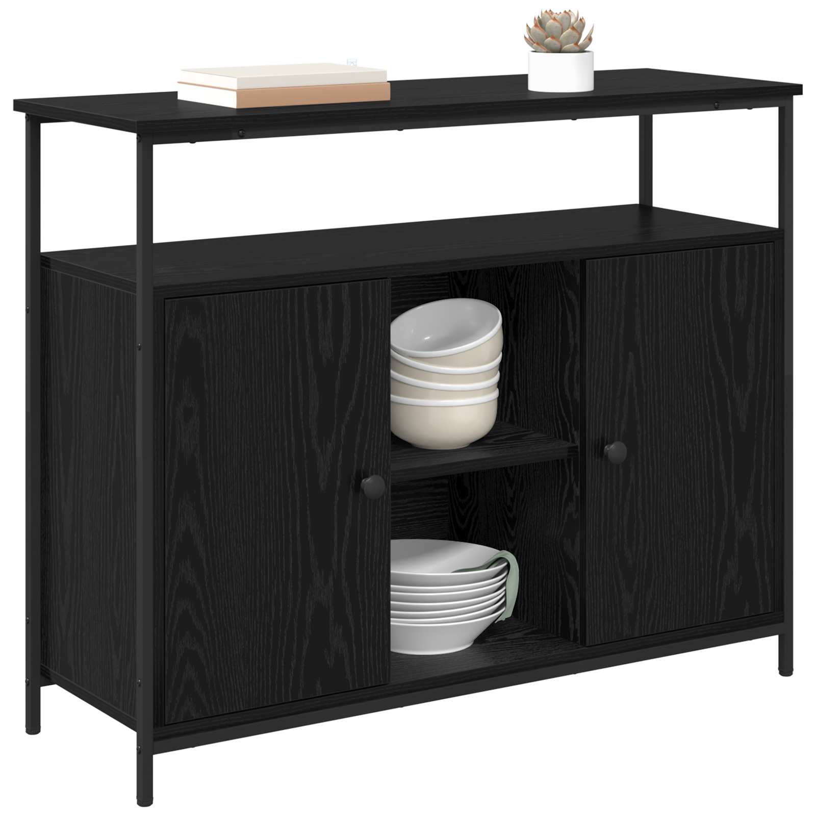 Kreveta Crni hrast 100 x 35 x 80 cm Konstruirano drvo