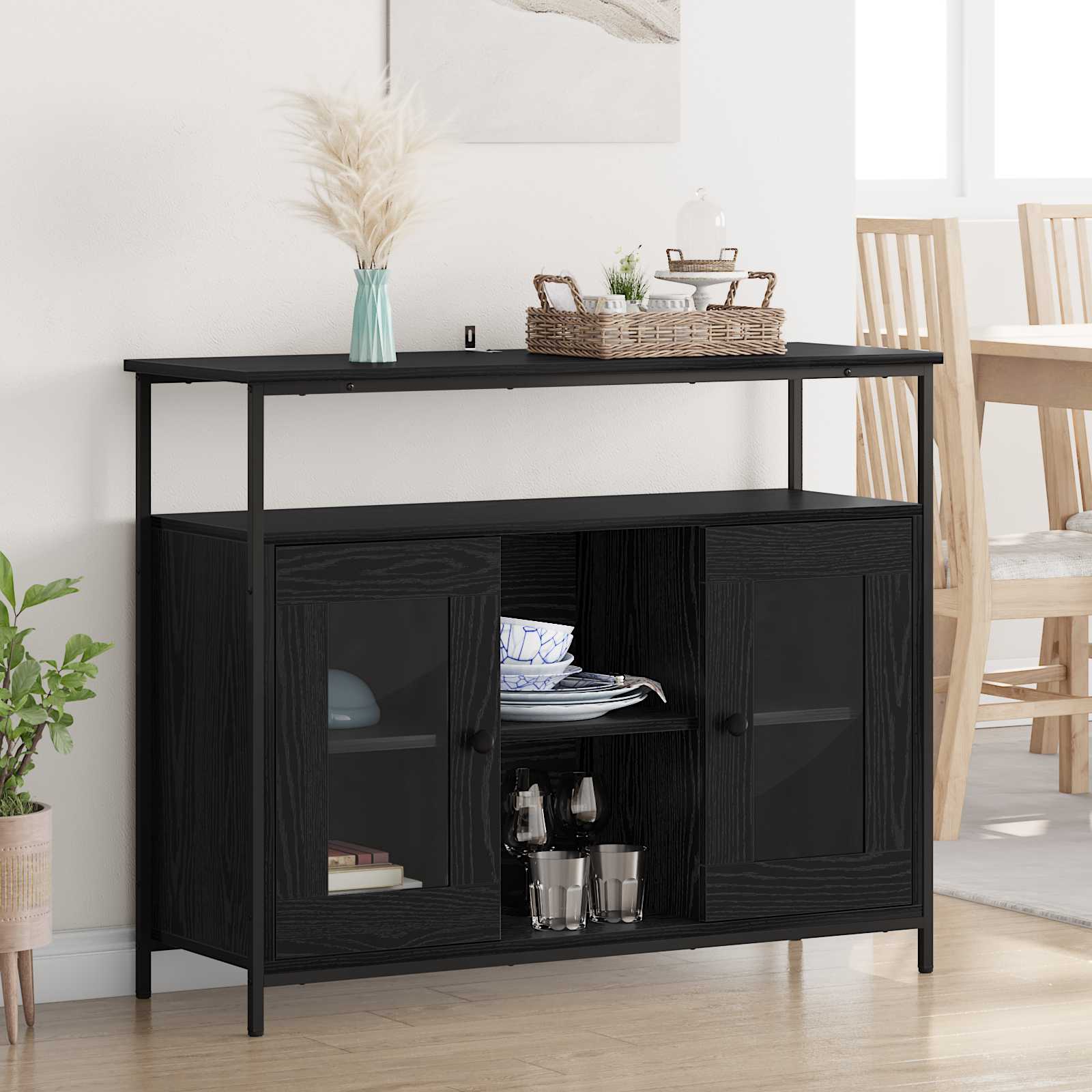 Kreveta Crni hrast 100 x 35 x 80 cm Konstruirano drvo