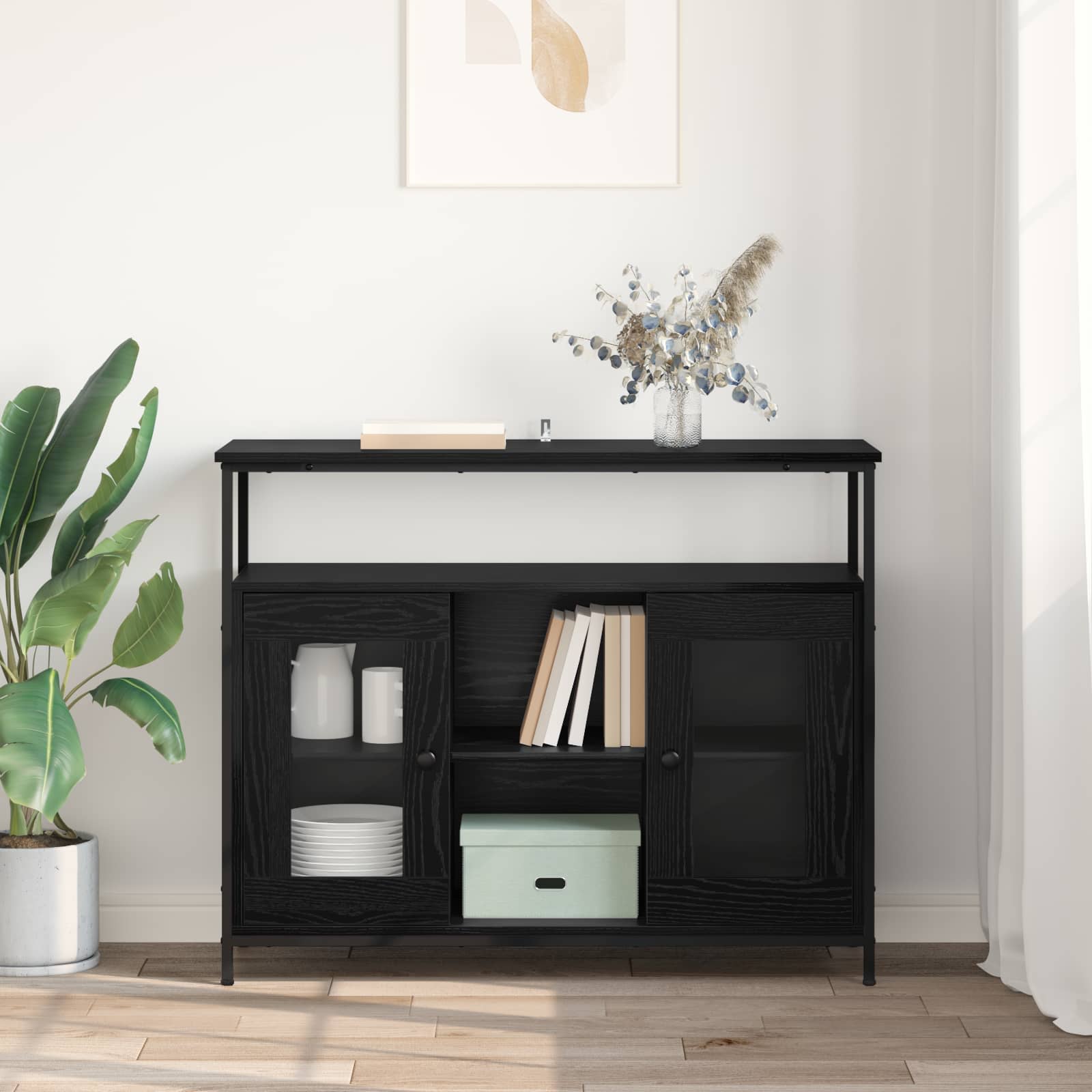Kreveta Crni hrast 100 x 35 x 80 cm Konstruirano drvo
