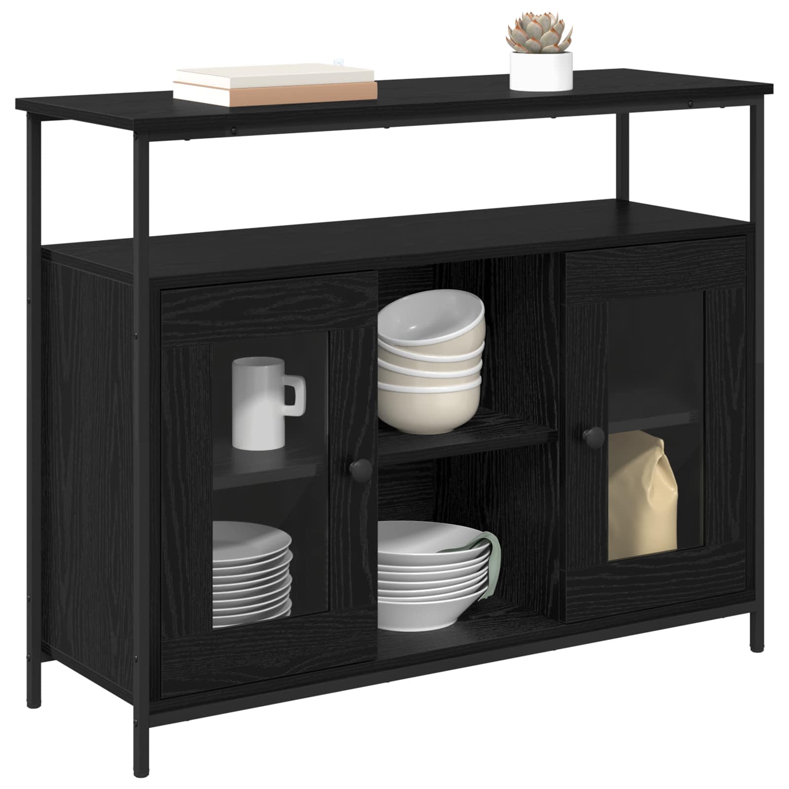 Kreveta Crni hrast 100 x 35 x 80 cm Konstruirano drvo