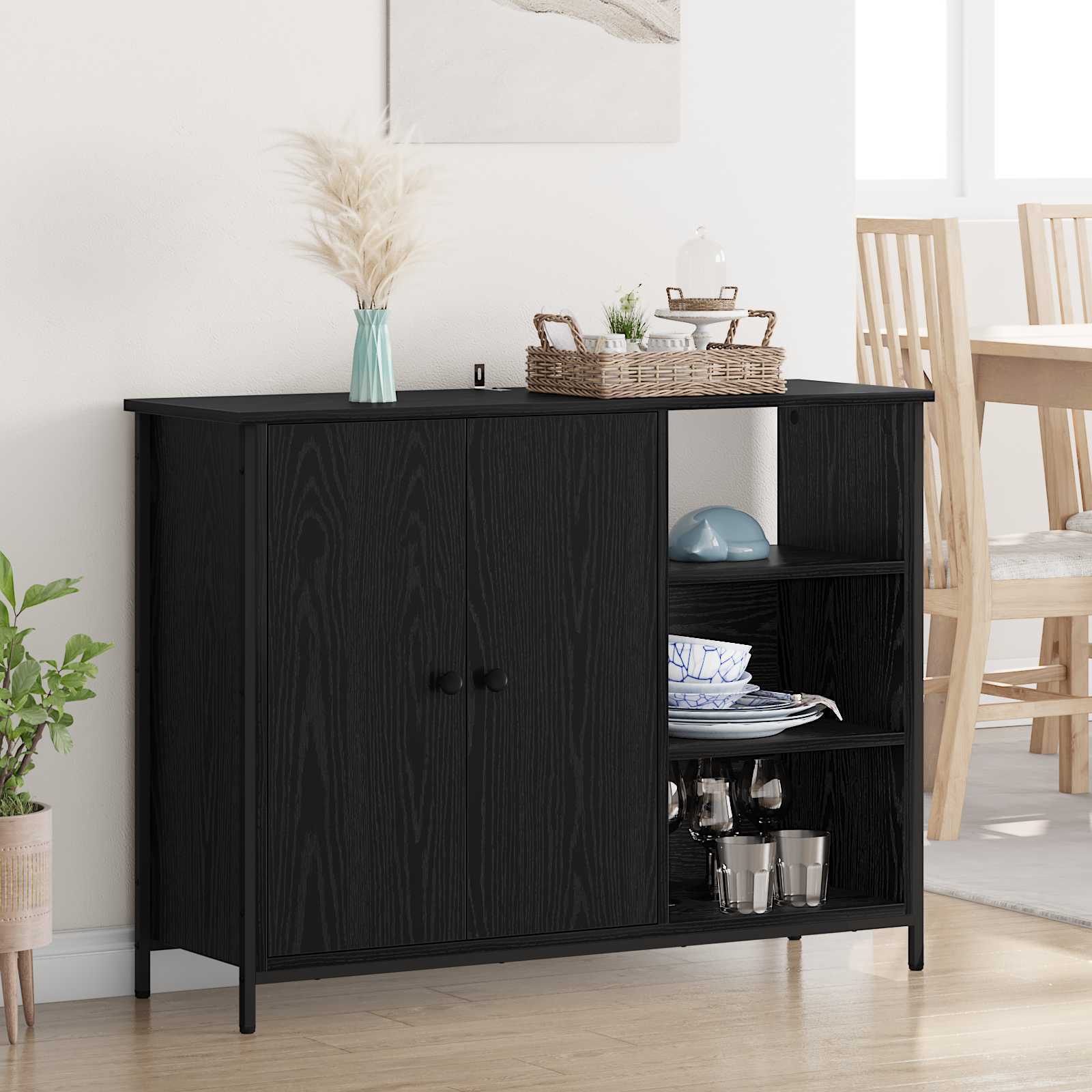 Kreveta Crni hrast 100 x 33 x 75 cm Konstruirano drvo