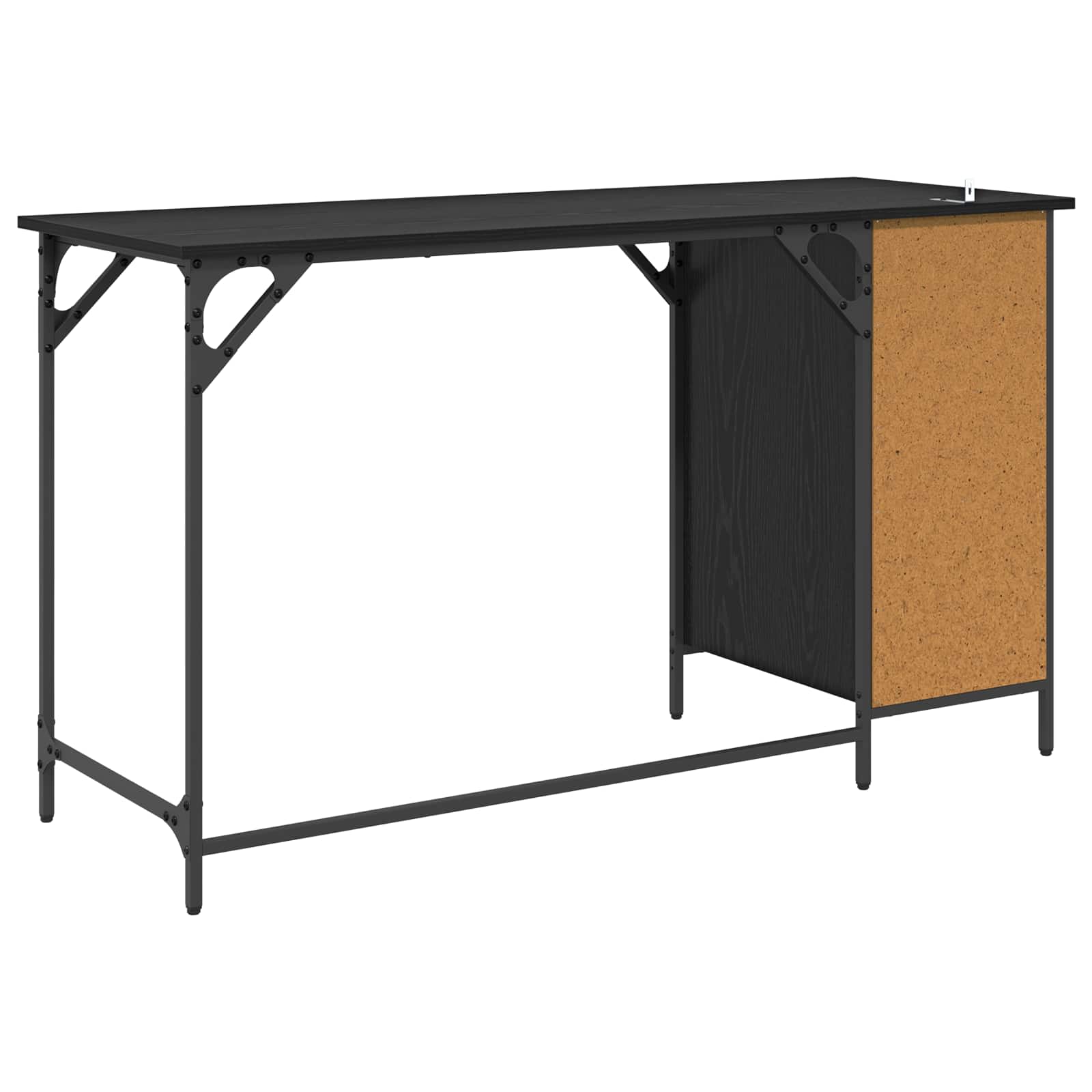 Računalni stol Crni hrast 131 x 48 x 75 cm Konstruirano drvo