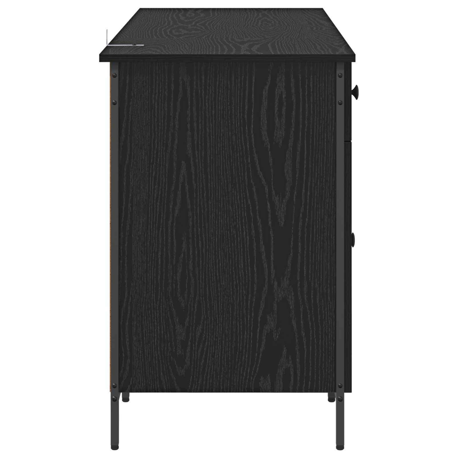 Računalni stol Crni hrast 131 x 48 x 75 cm Konstruirano drvo