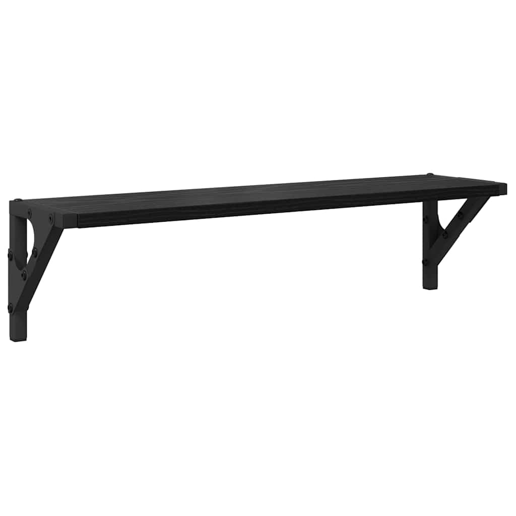 Police na zidu s policom 2 pcs Crni hrast 60 x 15 x 15,5 cm
