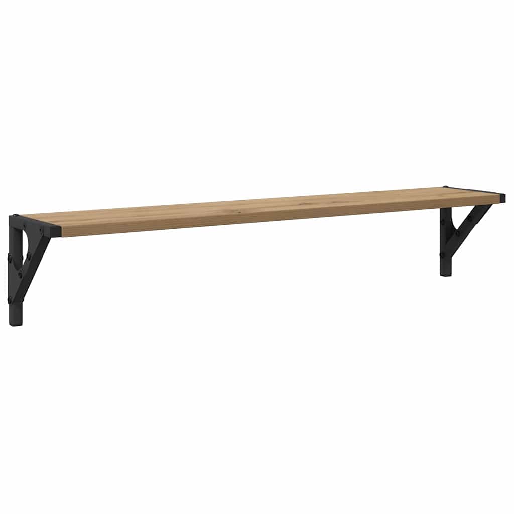 Police na zidu Zidne 2 pcs Umjetnički hrast 80 x 15 x 15,5 cm