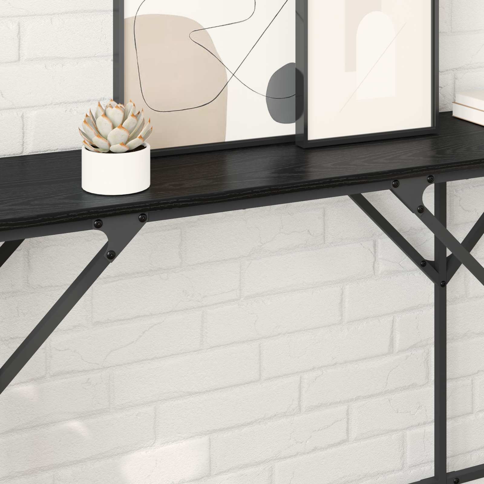 Konzolna stolica Crni hrast 180 x 30 x 75 cm Konstruirano drvo