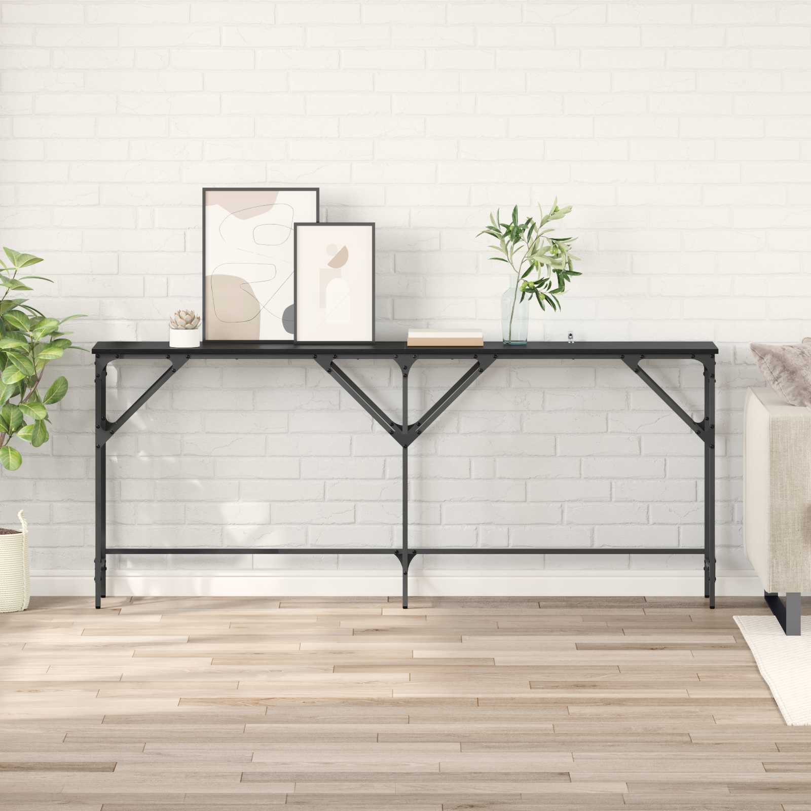 Konzolna stolica Crni hrast 180 x 30 x 75 cm Konstruirano drvo