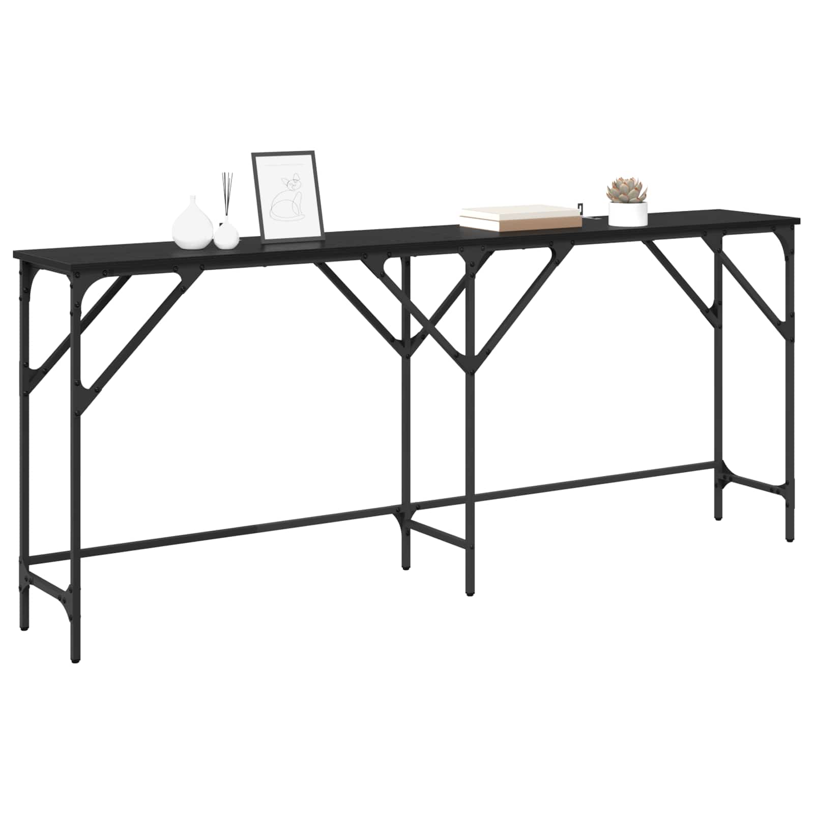 Konzolna stolica Crni hrast 180 x 30 x 75 cm Konstruirano drvo