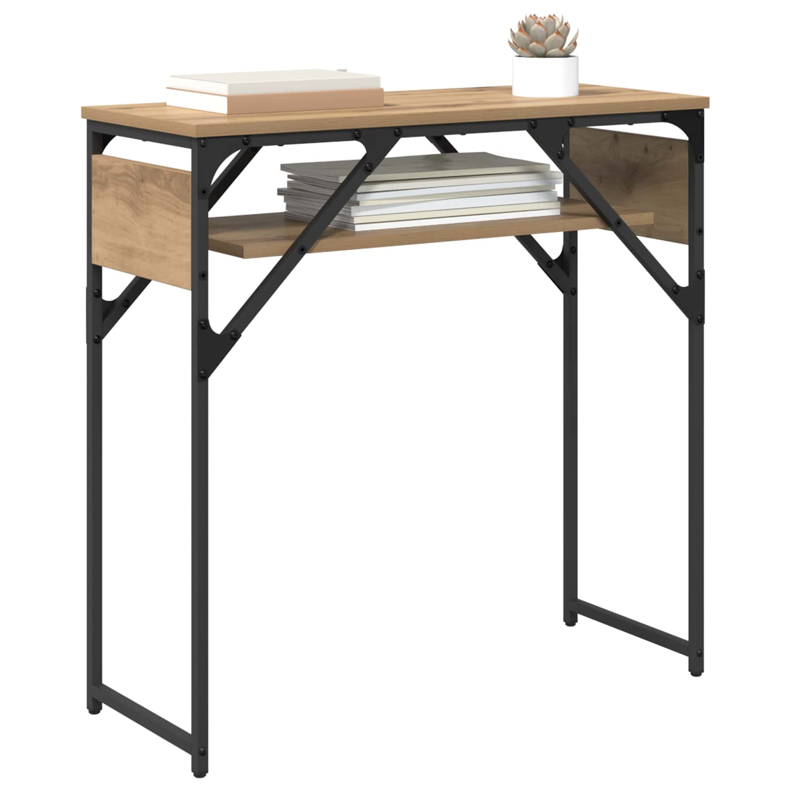 Konzolnistol Umjetnički hrast 75x30x75cm Konstruirano drvo