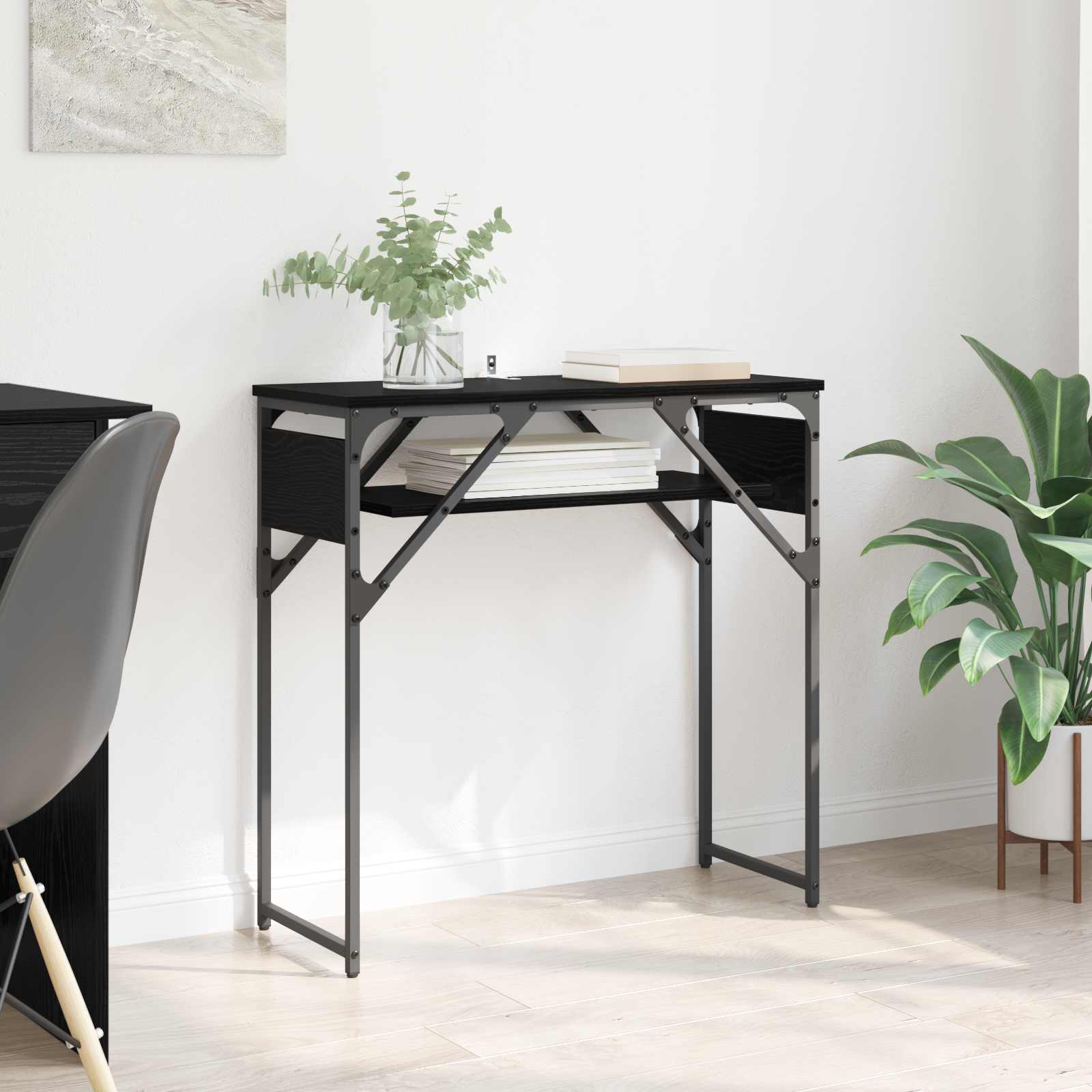 Konzolnistol Crni hrast 75x30x75cm Konstruirano drvo