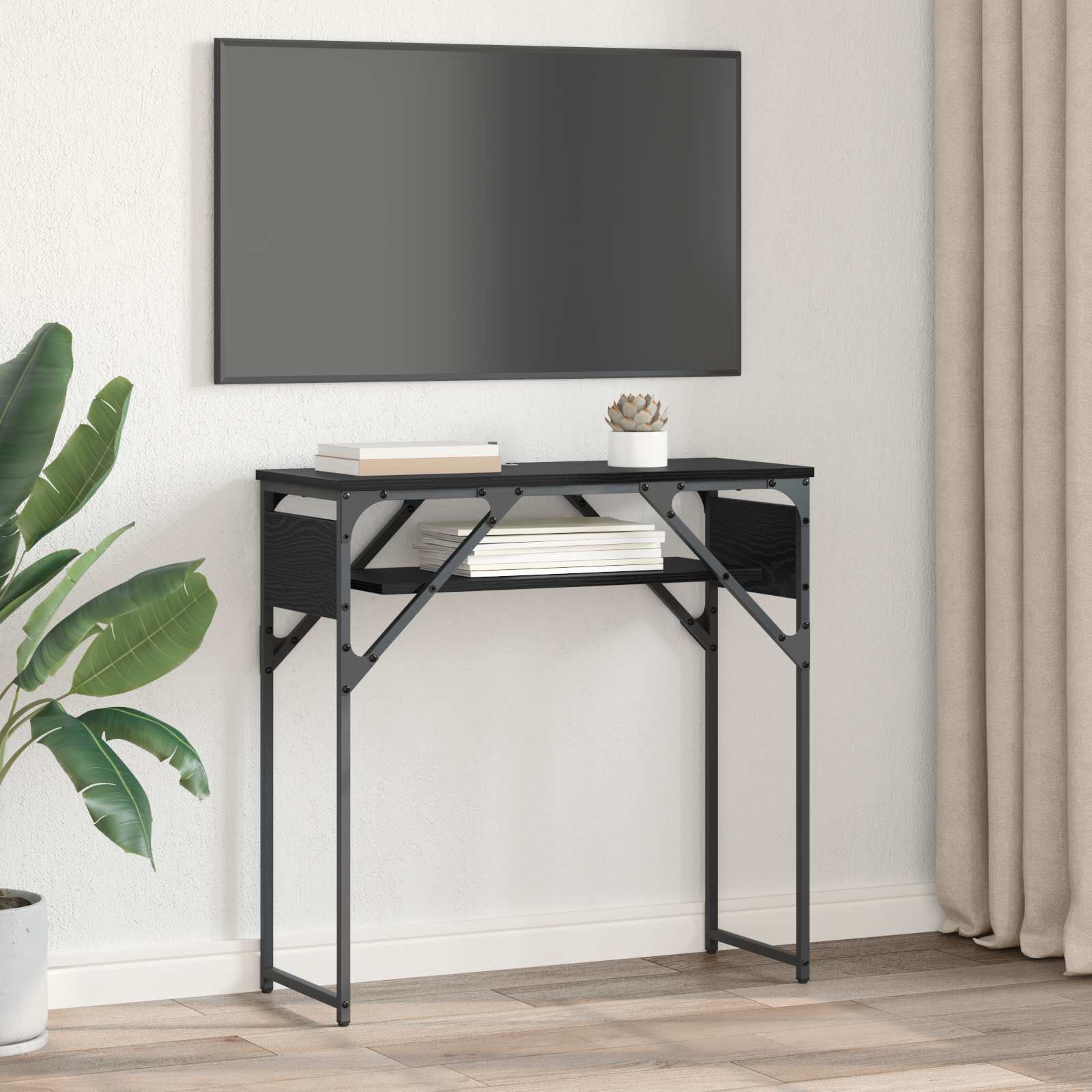 Konzolnistol Crni hrast 75x30x75cm Konstruirano drvo