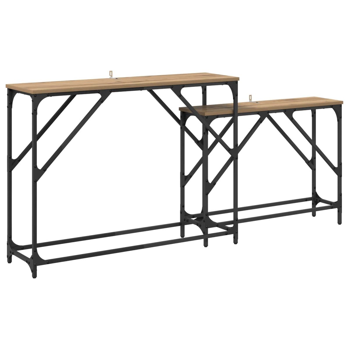Konzolna stolica 2 pcs Umjetnički hrast 100 x 28 x 75 cm