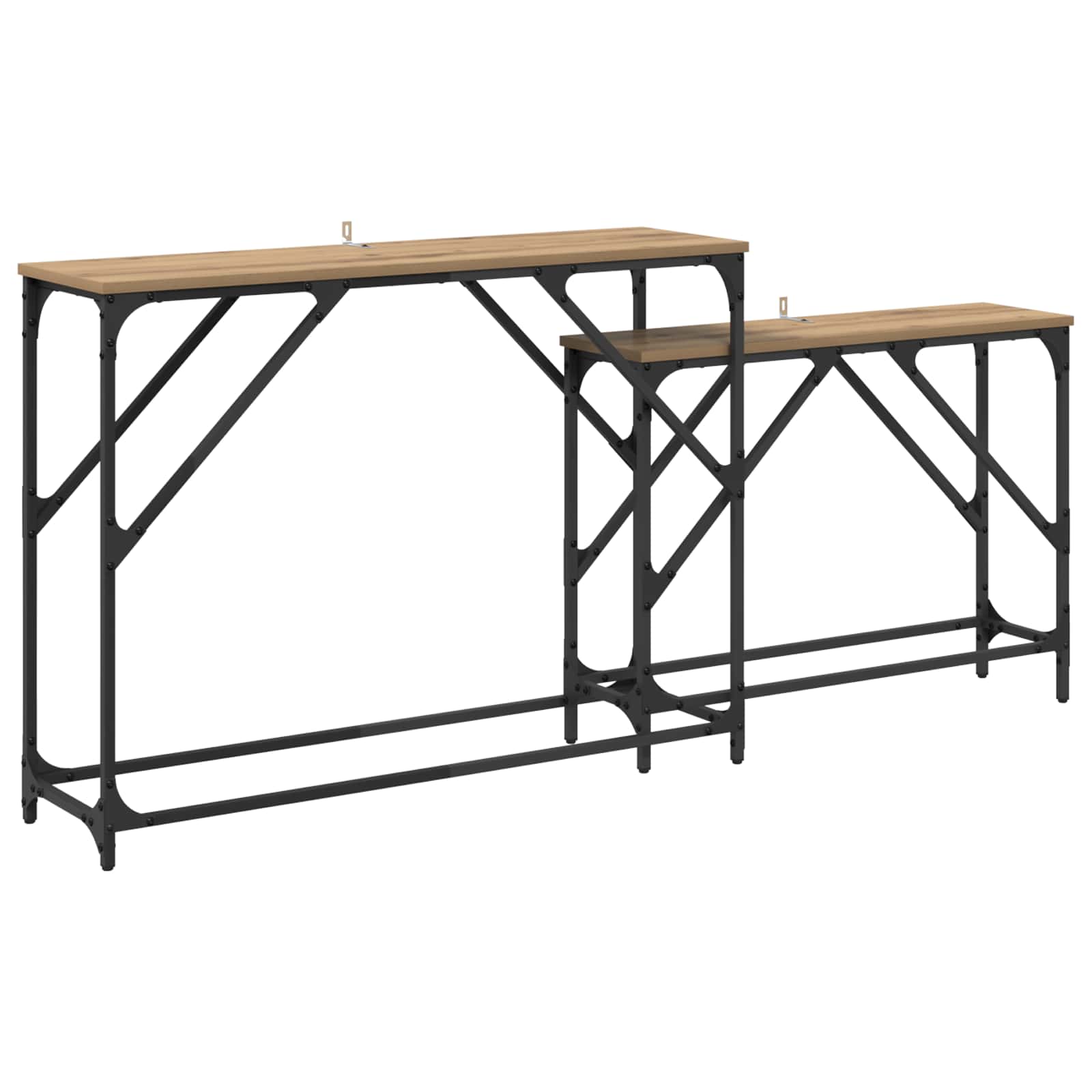 Konzolna stolica 2 pcs Umjetnički hrast 100 x 28 x 75 cm