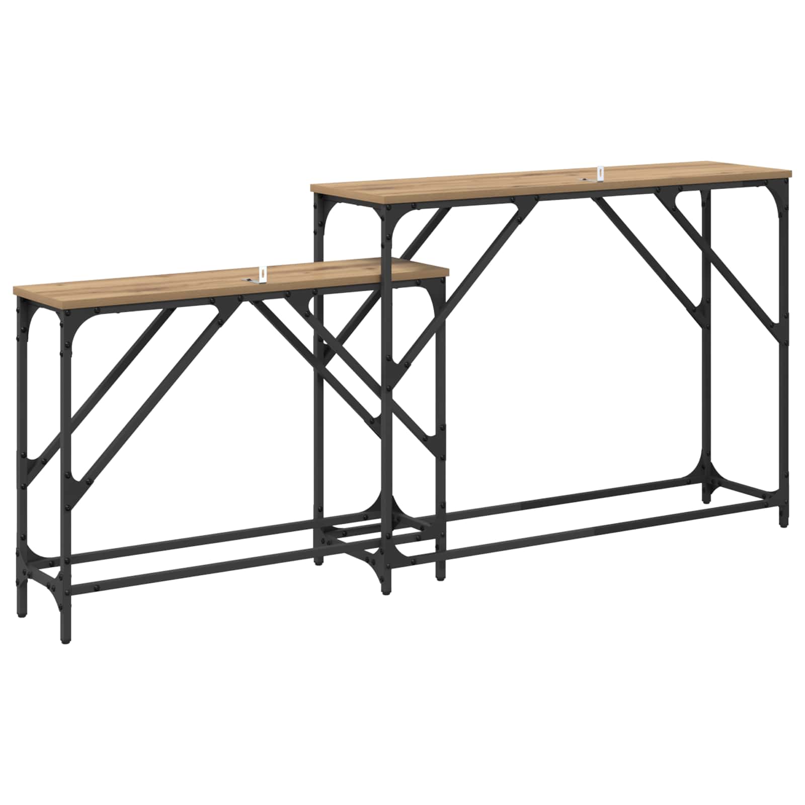Konzolna stolica 2 pcs Umjetnički hrast 100 x 28 x 75 cm