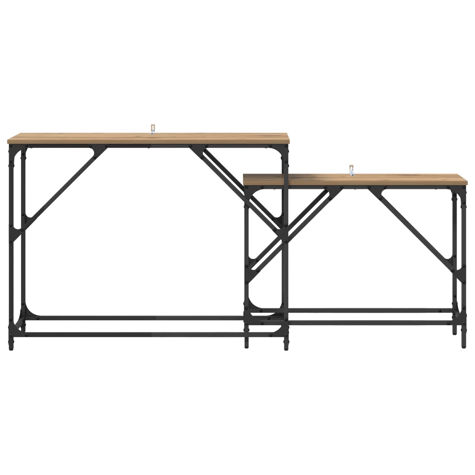 Konzolna stolica 2 pcs Umjetnički hrast 100 x 28 x 75 cm