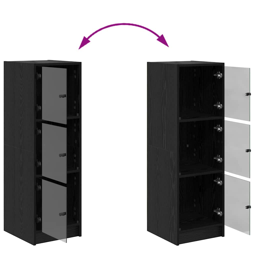 Highboard Crni hrast 35 x 37 x 109 cm Konstruirano drvo