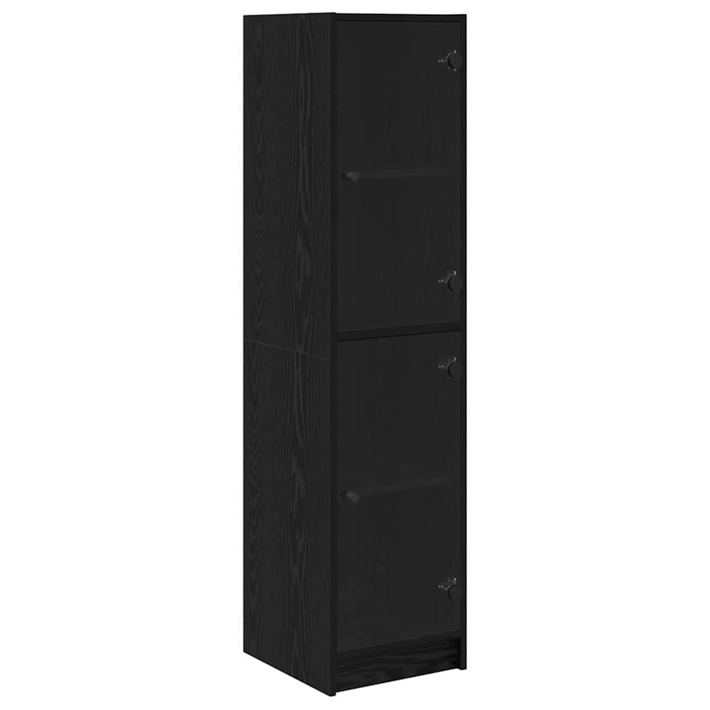 Highboard Crni hrast 35 x 37 x 142 cm Konstruirano drvo