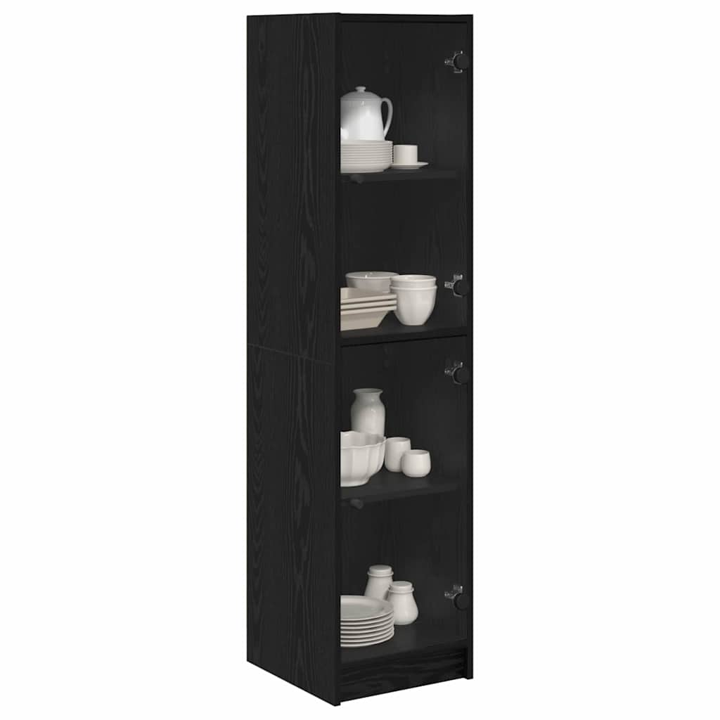 Highboard Crni hrast 35 x 37 x 142 cm Konstruirano drvo