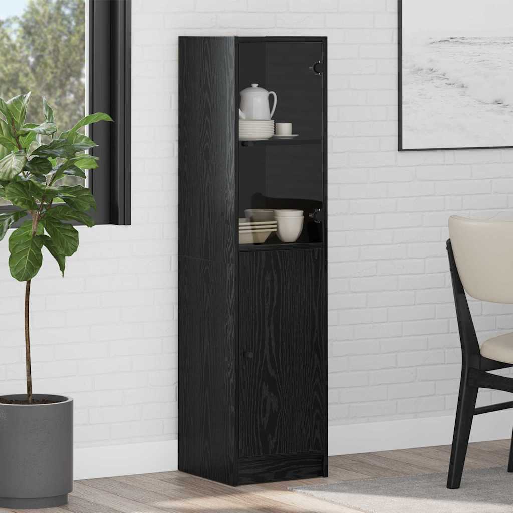 Highboard Crni hrast 35 x 37 x 142 cm Konstruirano drvo