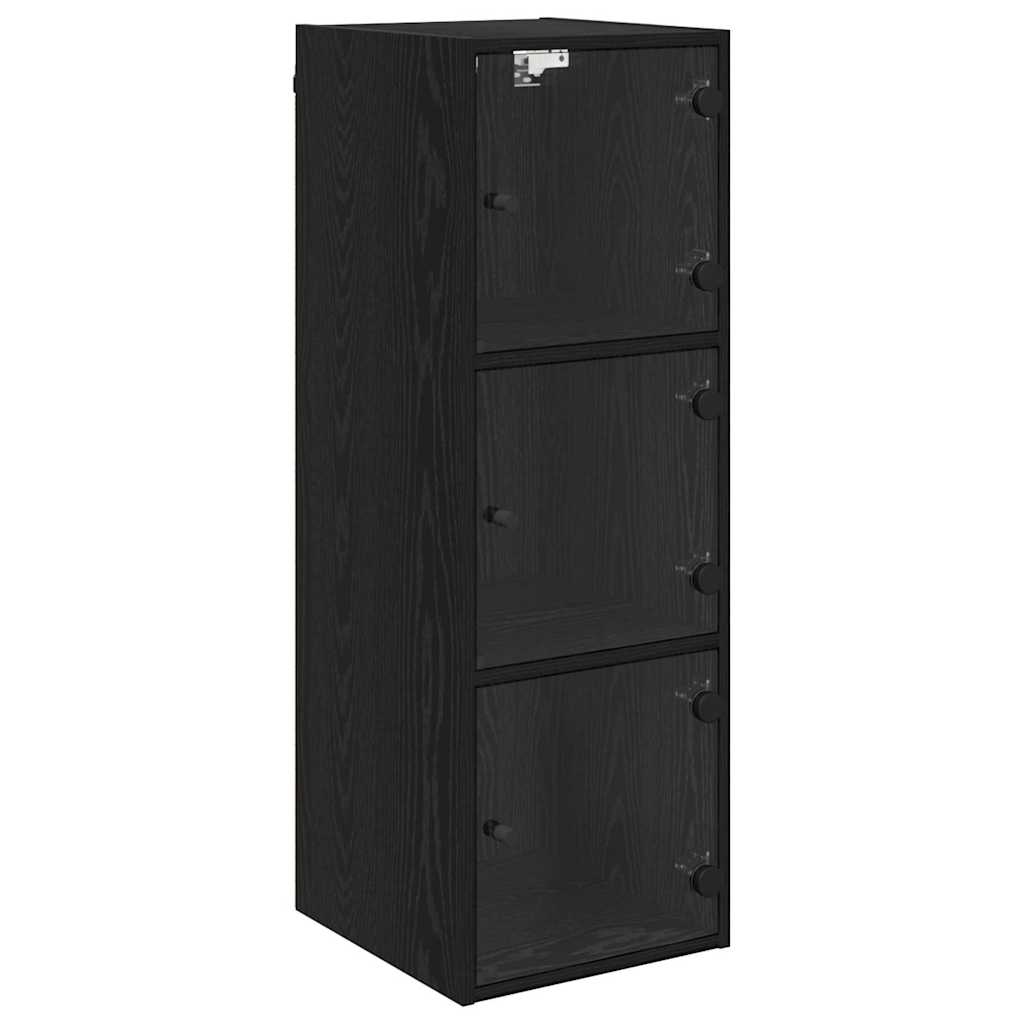 Ormar za Zid Crni hrast 35 x 37 x 102 cm Konstruirano drvo