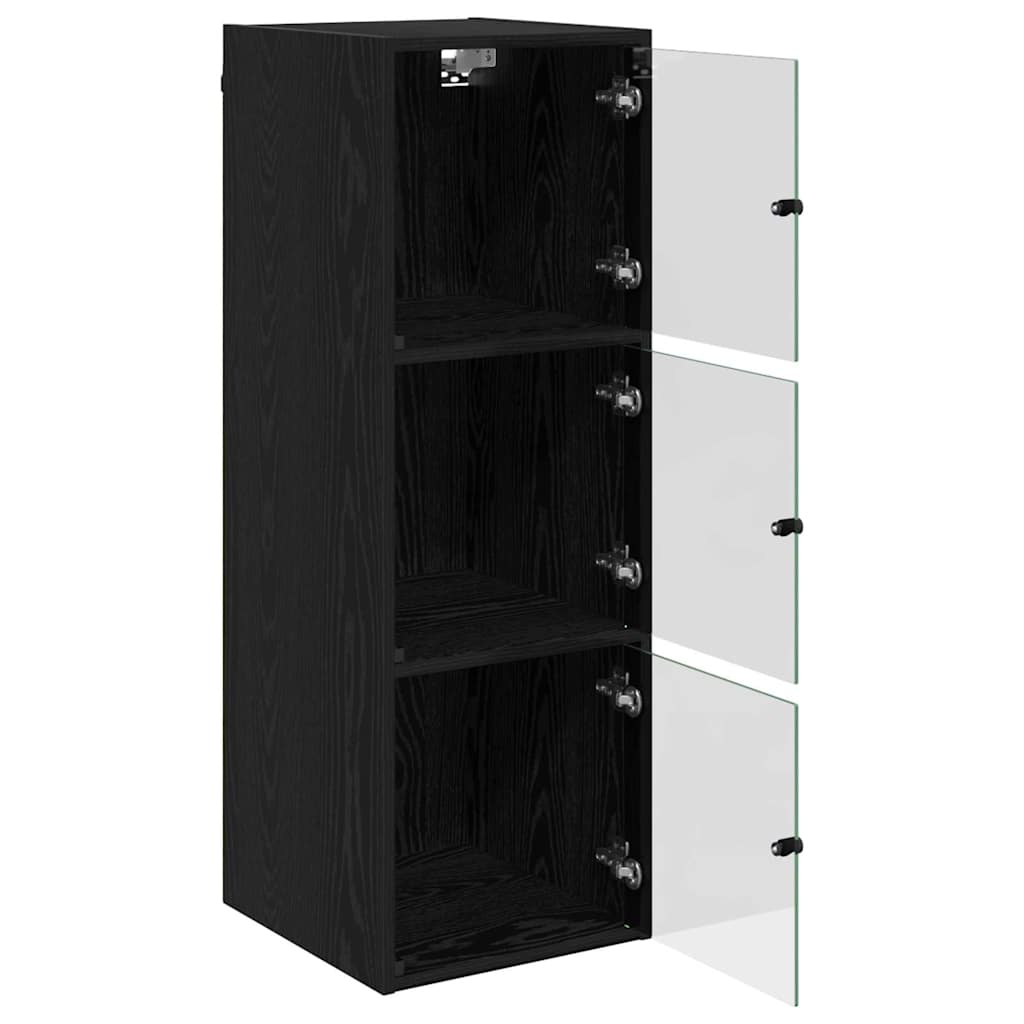 Ormar za Zid Crni hrast 35 x 37 x 102 cm Konstruirano drvo