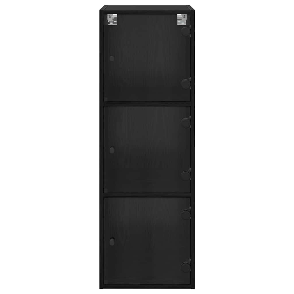Ormar za Zid Crni hrast 35 x 37 x 102 cm Konstruirano drvo