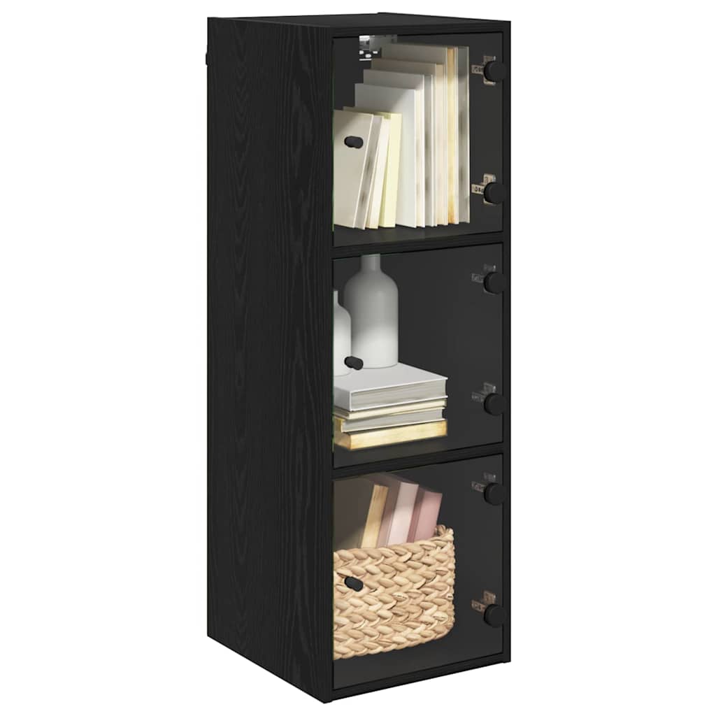 Ormar za Zid Crni hrast 35 x 37 x 102 cm Konstruirano drvo