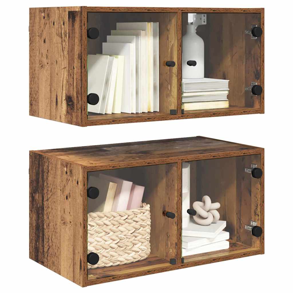 Zidni ormari 2 pcs Staro drvo 68 x 37 x 35 cm Konstruirano drvo