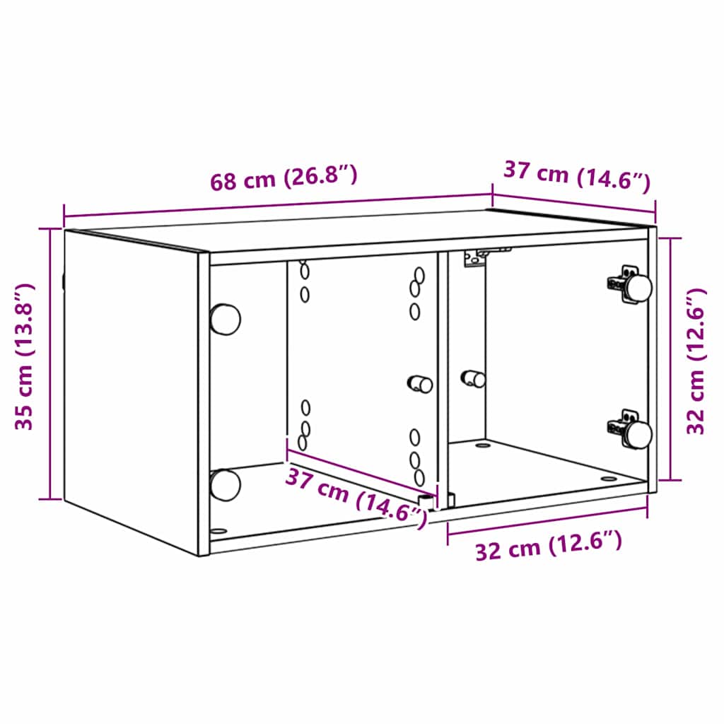 Zidni ormari 2 pcs Staro drvo 68 x 37 x 35 cm Konstruirano drvo