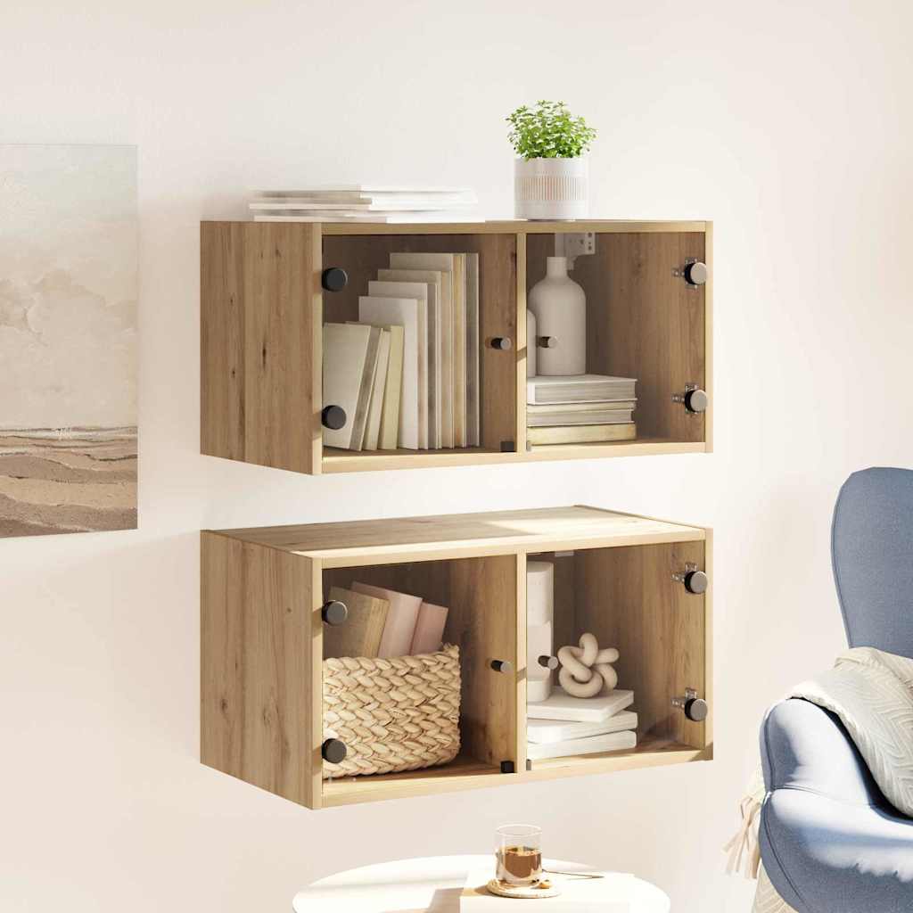 Zidni ormari Zidne 2 pcs Umjetnički hrast 68 x 37 x 35 cm