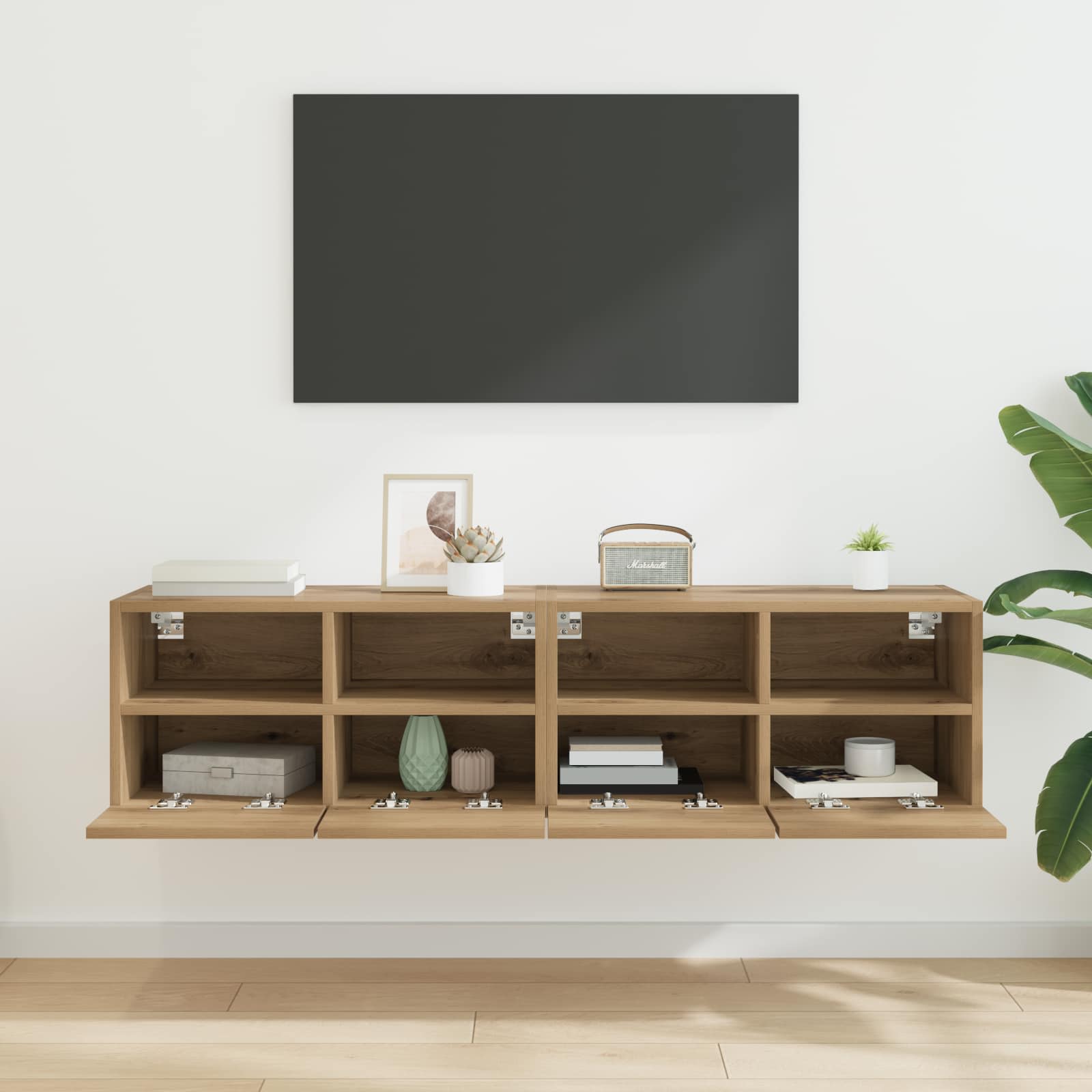 TV zidni ormari Zidne 2 pcs Umjetnički hrast 60 x 30 x 30 cm