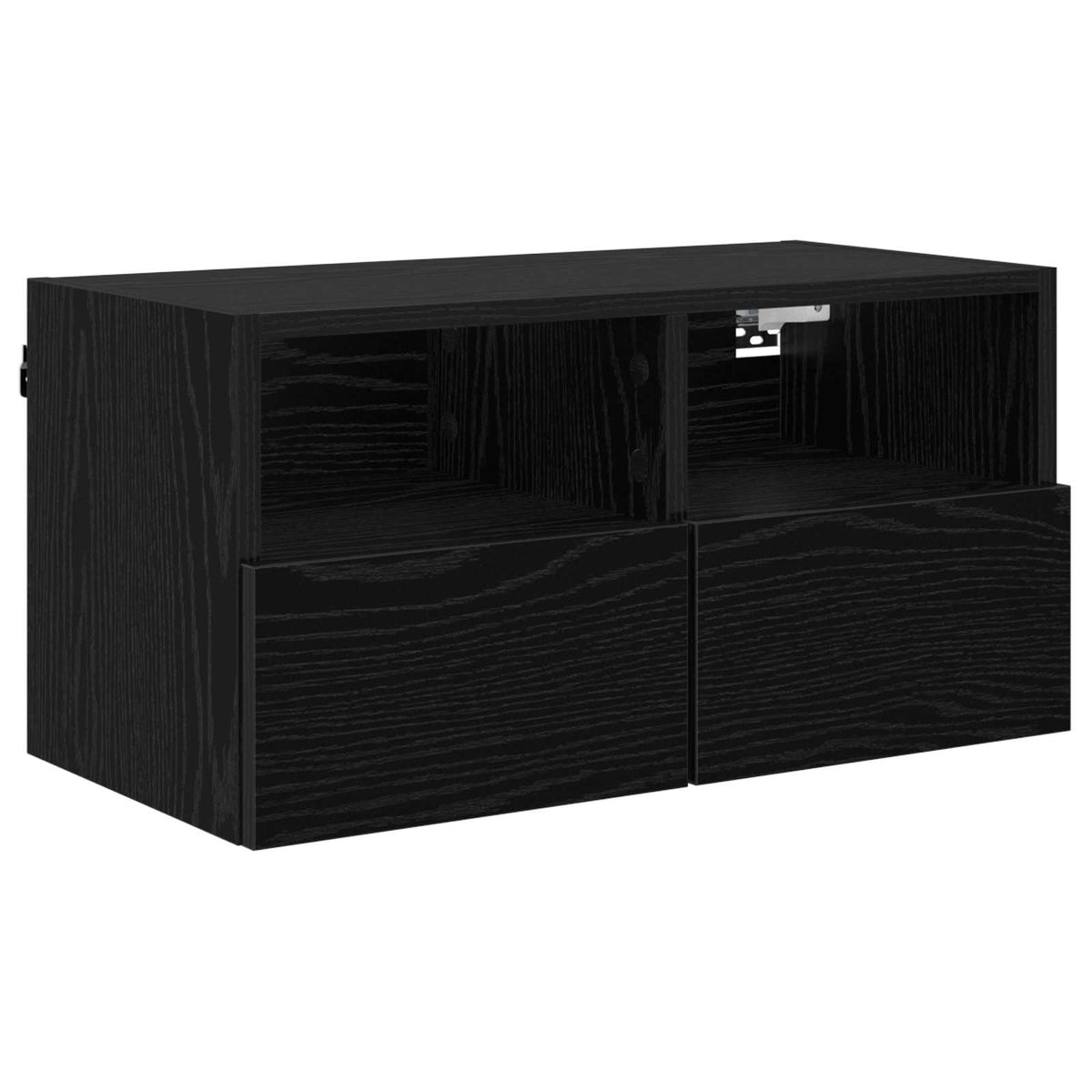TV zidni ormari Zidne 2 pcs Crni hrast 60 x 30 x 30 cm