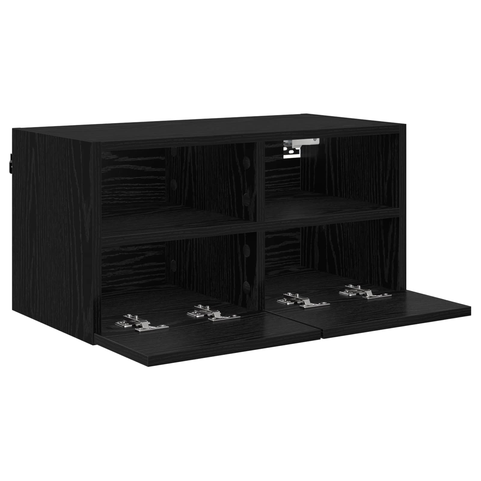 TV zidni ormari Zidne 2 pcs Crni hrast 60 x 30 x 30 cm