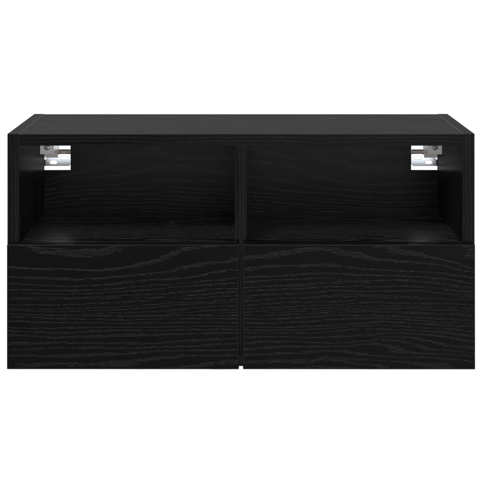 TV zidni ormari Zidne 2 pcs Crni hrast 60 x 30 x 30 cm